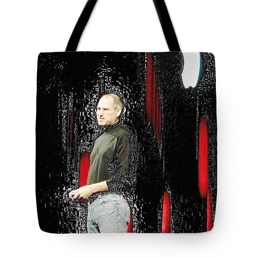 Steve Jobs Tote Bag featuring the mixed media Steve Jobs 4 by Piety Dsilva