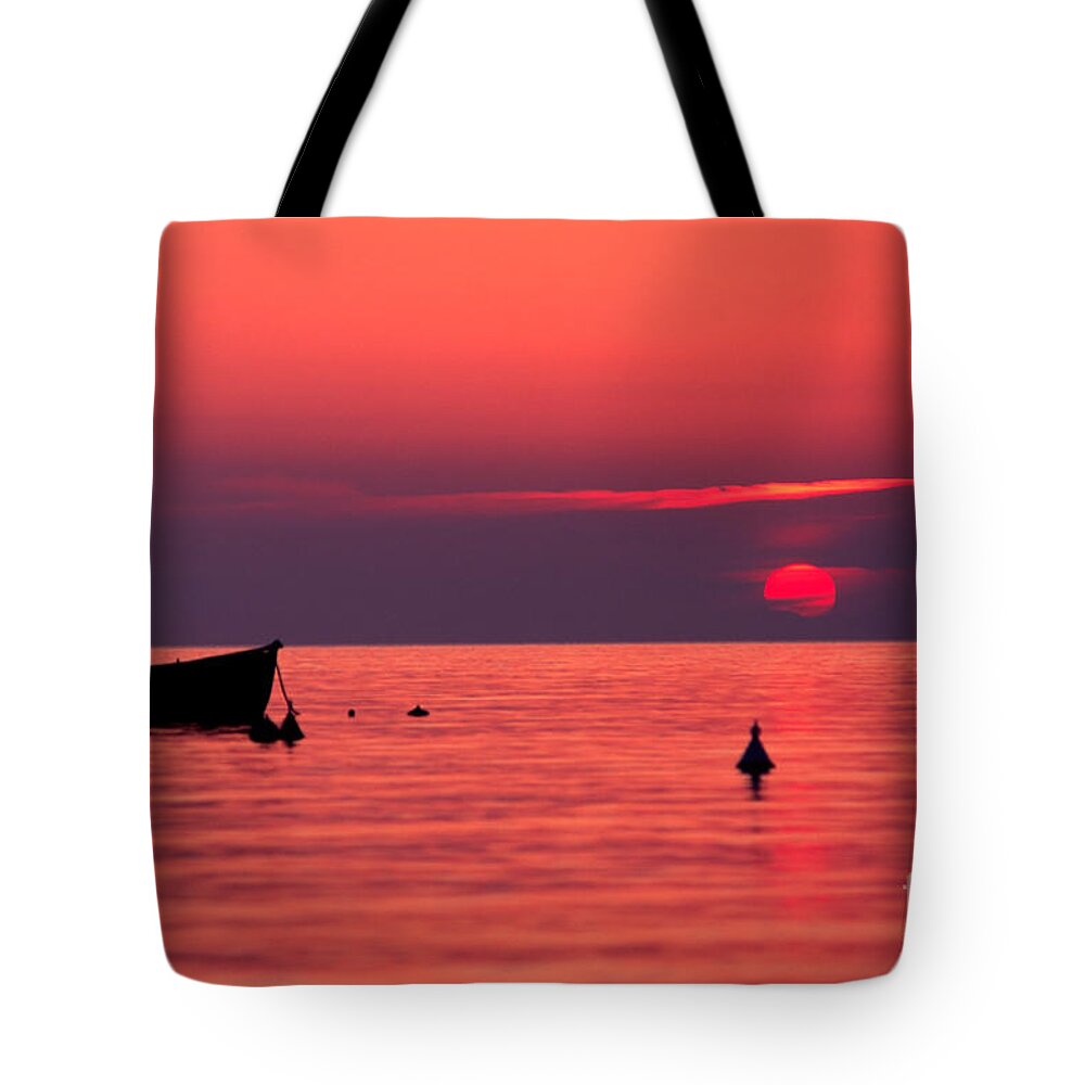 Blue Tote Bag featuring the photograph Sunset in Elba Island by Luciano Mortula