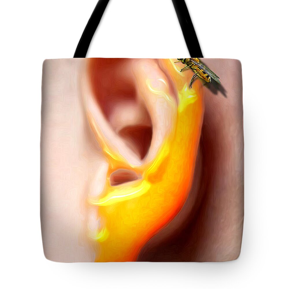 Ear Tote Bag featuring the painting Sweet Honey by Adam Vance