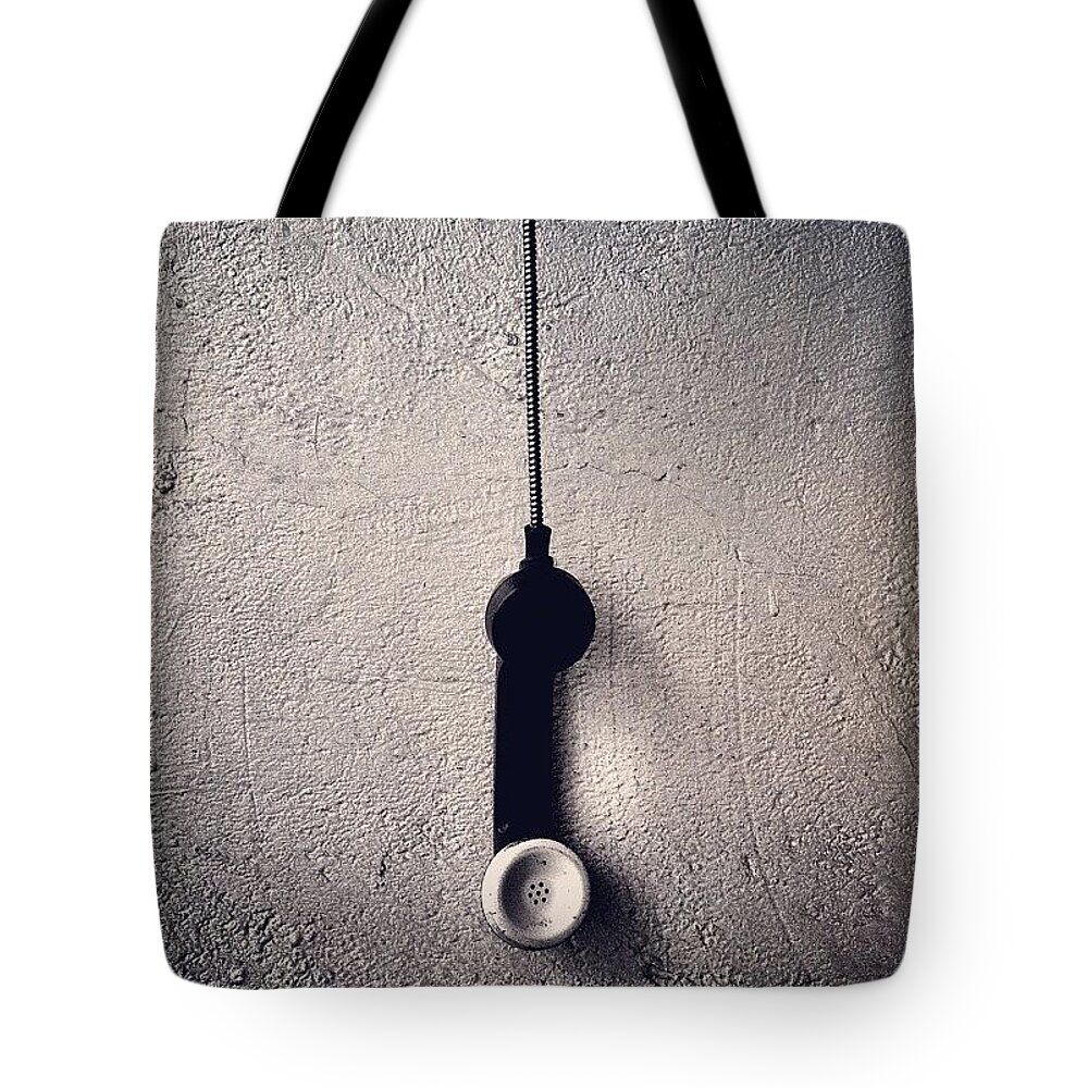 Receiver Tote Bag featuring the photograph Telephone by Julie Gebhardt