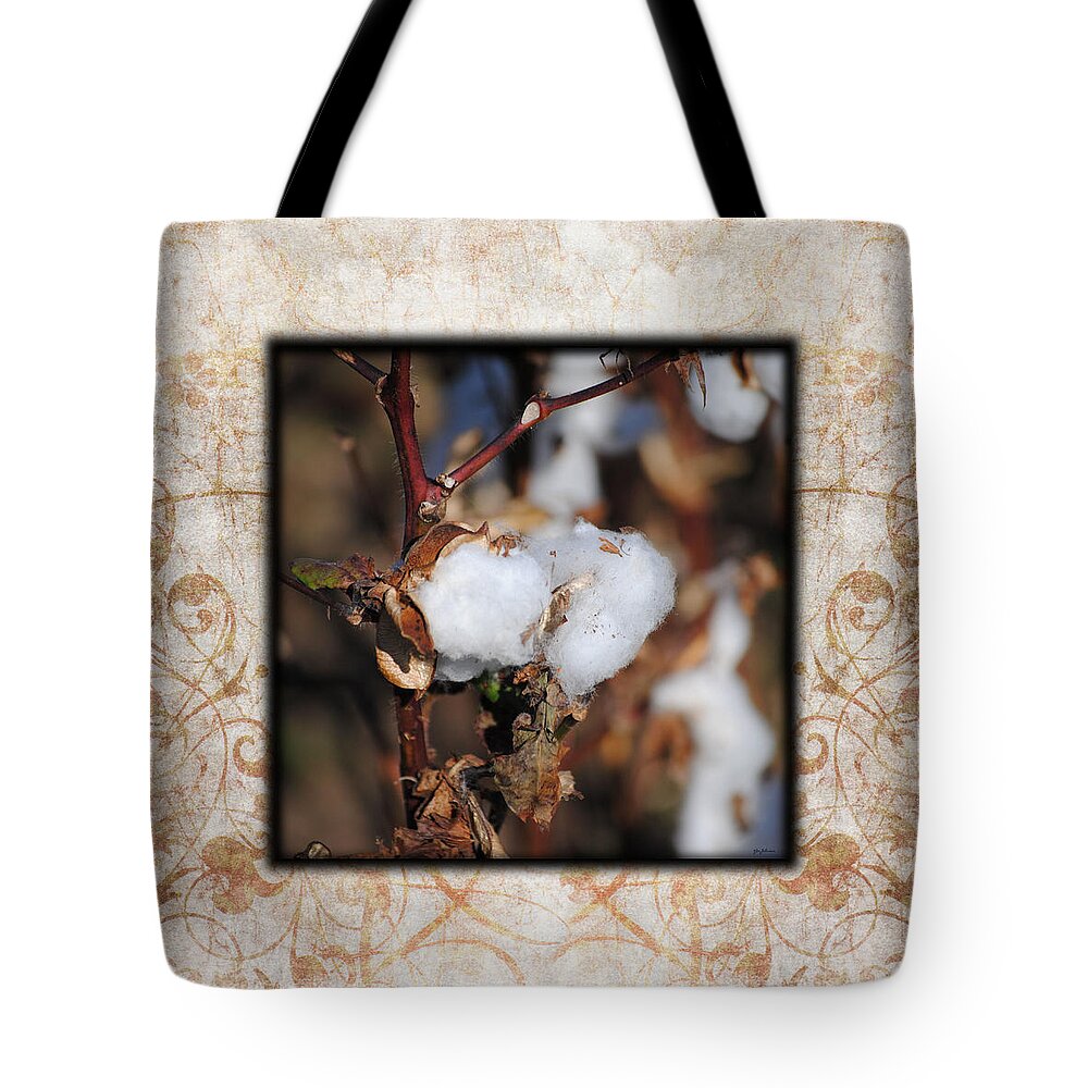Brown Tote Bag featuring the photograph Tennessee Cotton I Photo Square by Jai Johnson