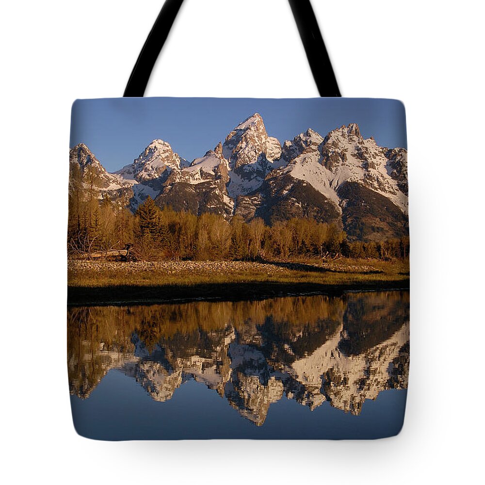 Mp Tote Bag featuring the photograph Teton Range, Grand Teton National Park by Pete Oxford