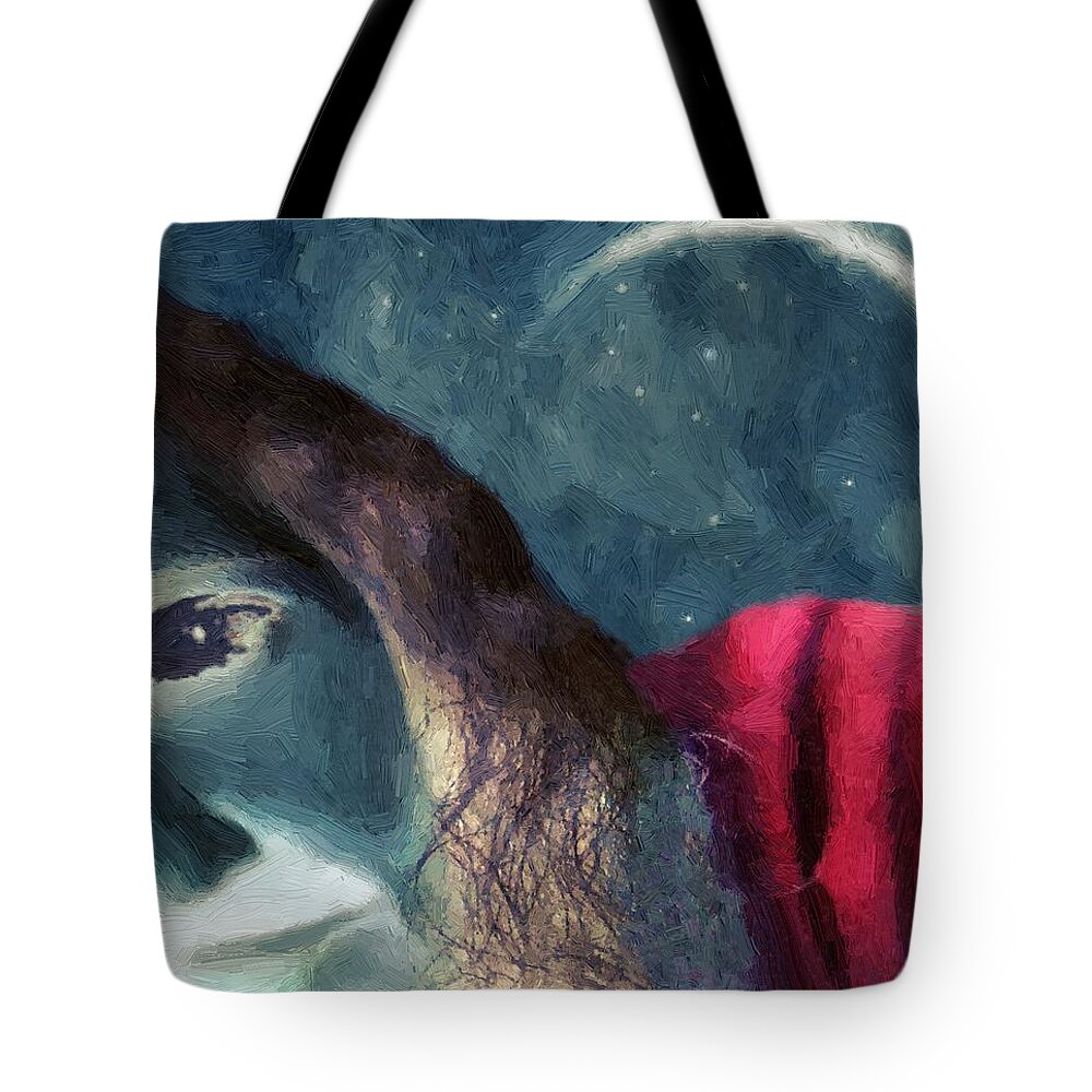 Portrait Tote Bag featuring the painting The Agony of Saint Catherine by RC DeWinter