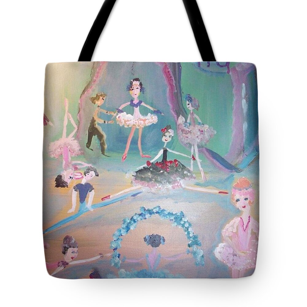 Ballet Tote Bag featuring the painting The Ballet Contest by Judith Desrosiers