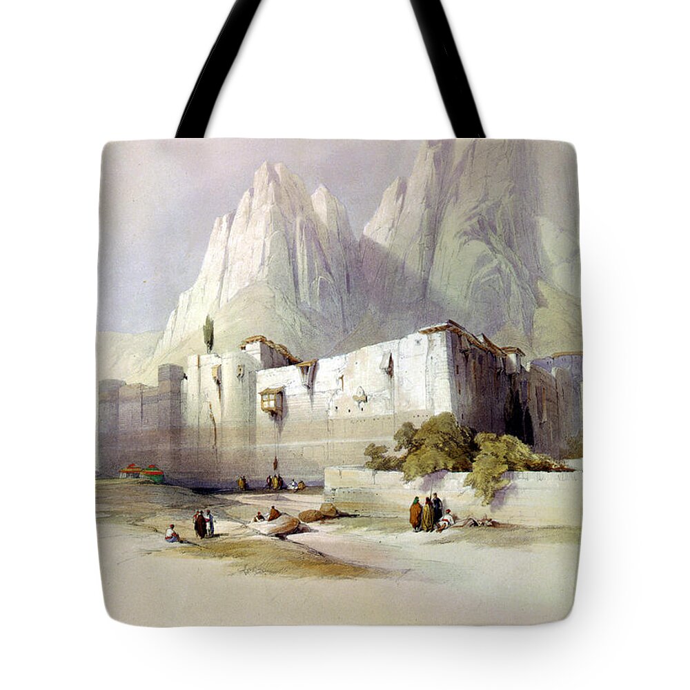 Mount Tote Bag featuring the photograph The convent of St. Catherine Mount Sinai by Munir Alawi