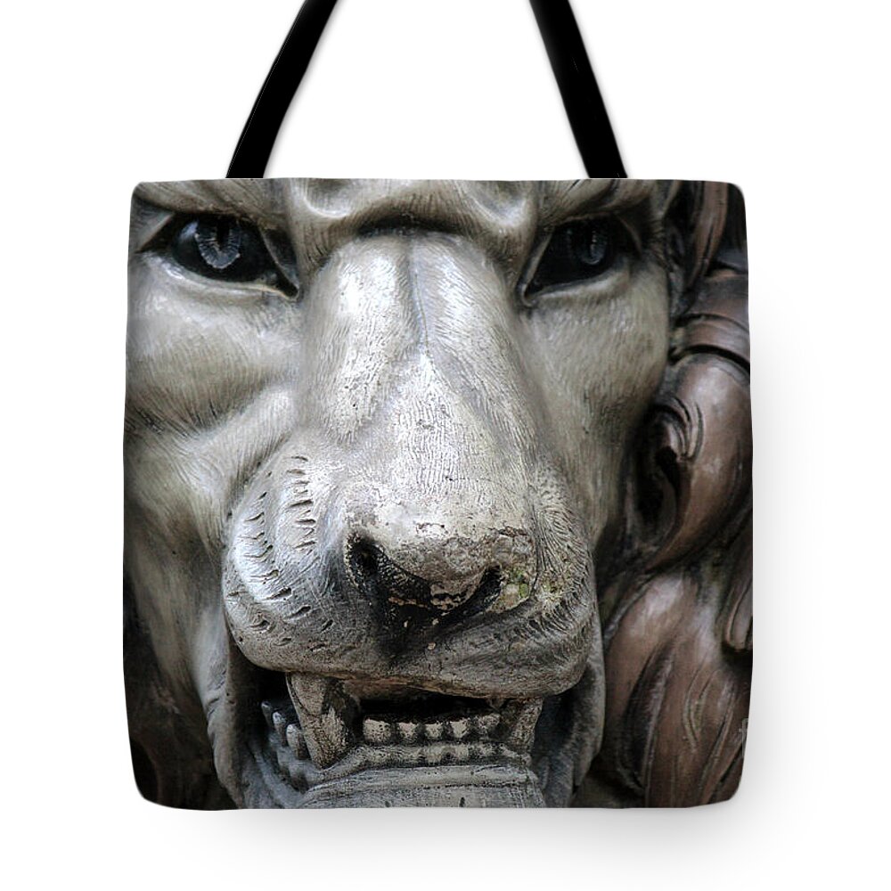Lion Photos Tote Bag featuring the photograph The Fierce Lion by Kathy White