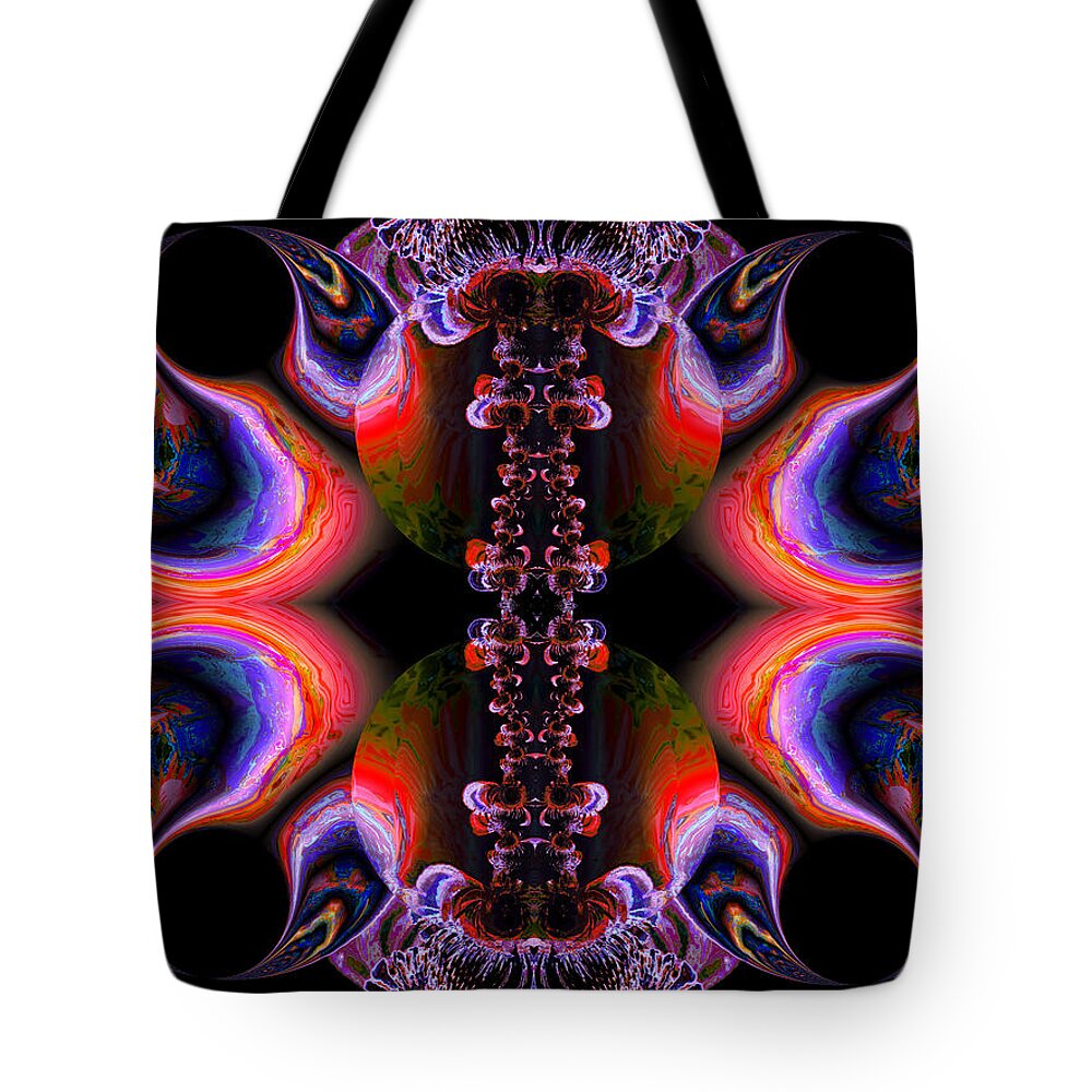 Contemporary Tote Bag featuring the digital art The four spheres of influence by Claude McCoy
