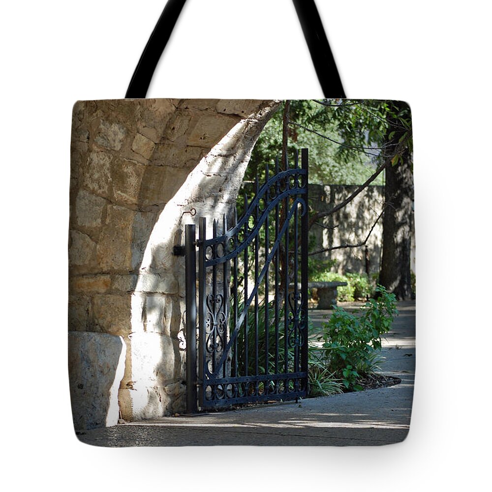 Exit Tote Bag featuring the photograph The Gateway by Robert Meanor