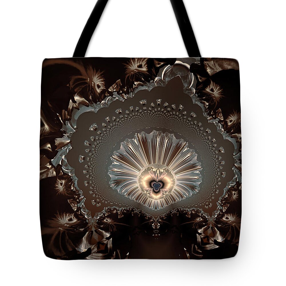 Digital Tote Bag featuring the digital art The lady and her lace by Claude McCoy
