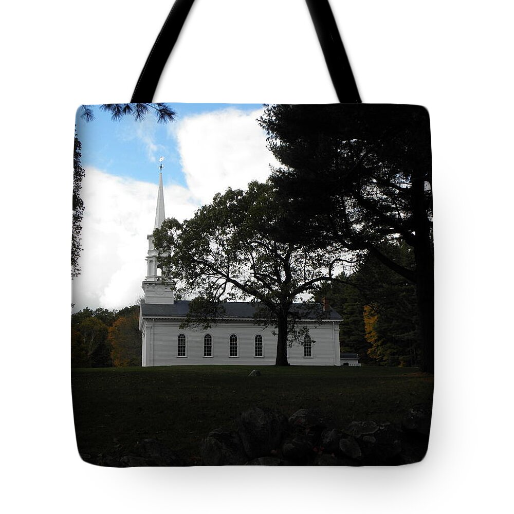 Martha Tote Bag featuring the photograph The Martha Mary Chapel Standing Tall by Kim Galluzzo Wozniak