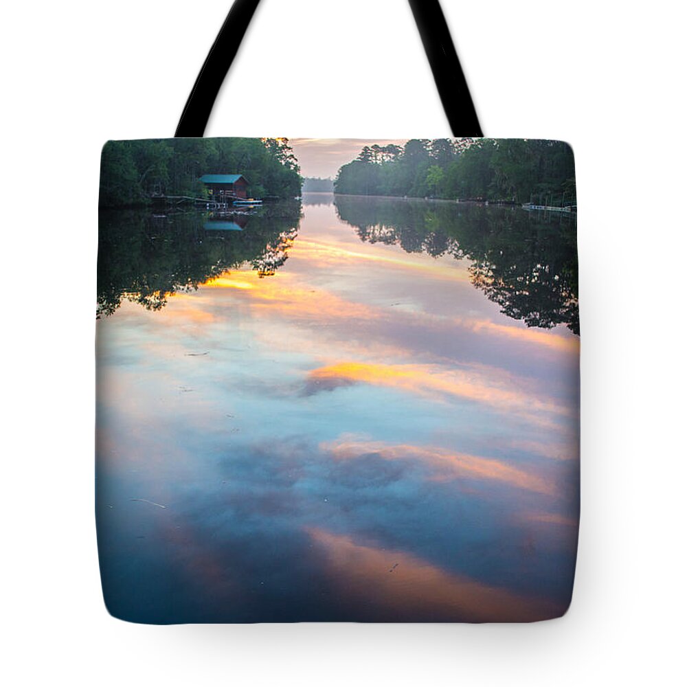 Reflections Tote Bag featuring the photograph The Mirror by Shannon Harrington