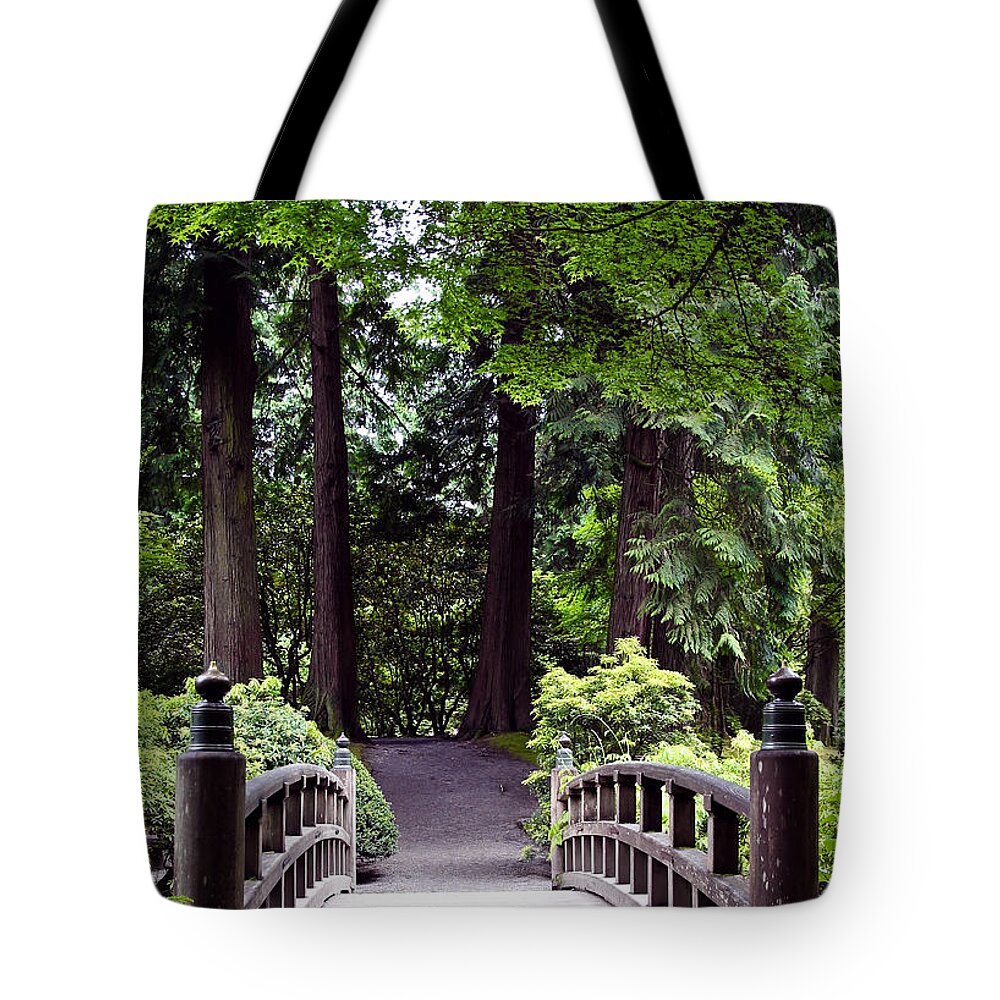 Bridge Tote Bag featuring the photograph The Path by Athena Mckinzie