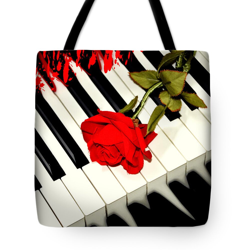 Piano Tote Bag featuring the photograph The Phantom of My Opera.... by Tanya Tanski