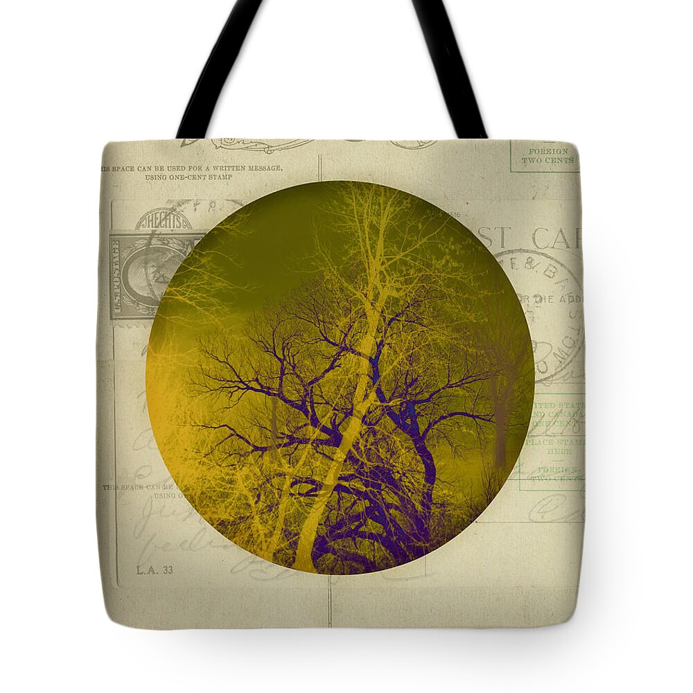 Mixed Media Tote Bag featuring the mixed media The Postcard by Ann Powell