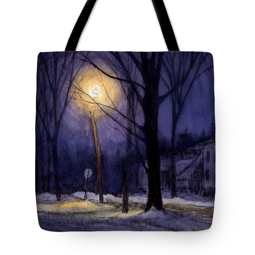 Landscape Tote Bag featuring the painting The Sentinal by Arthur Barnes
