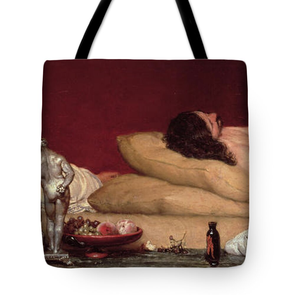 The Tote Bag featuring the painting The Siesta by Lawrence Alma-Tadema