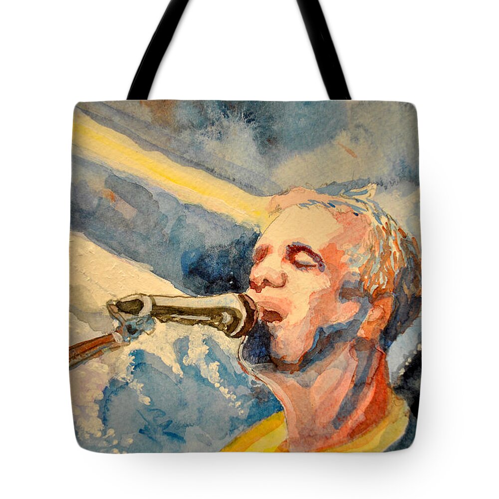 Umphrey's Mcgee Tote Bag featuring the painting The Song by Patricia Arroyo