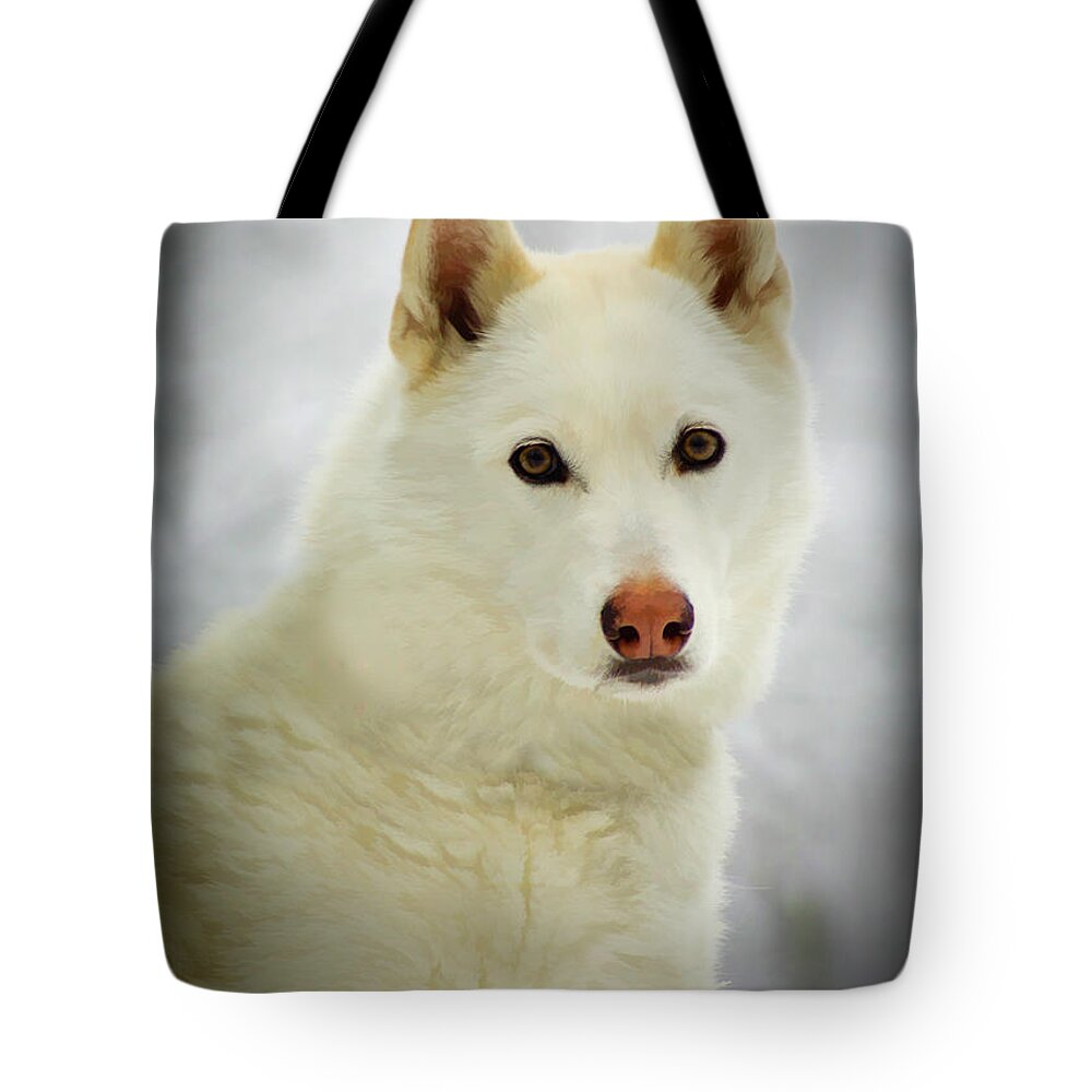 Husky Tote Bag featuring the photograph The Stare by Joye Ardyn Durham