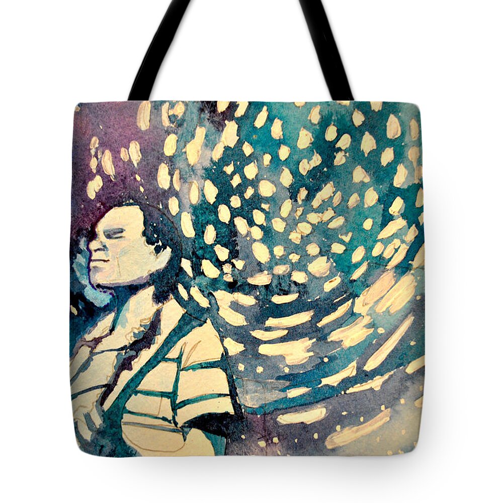 Umphrey's Mcgee Tote Bag featuring the painting The Um Swirl by Patricia Arroyo