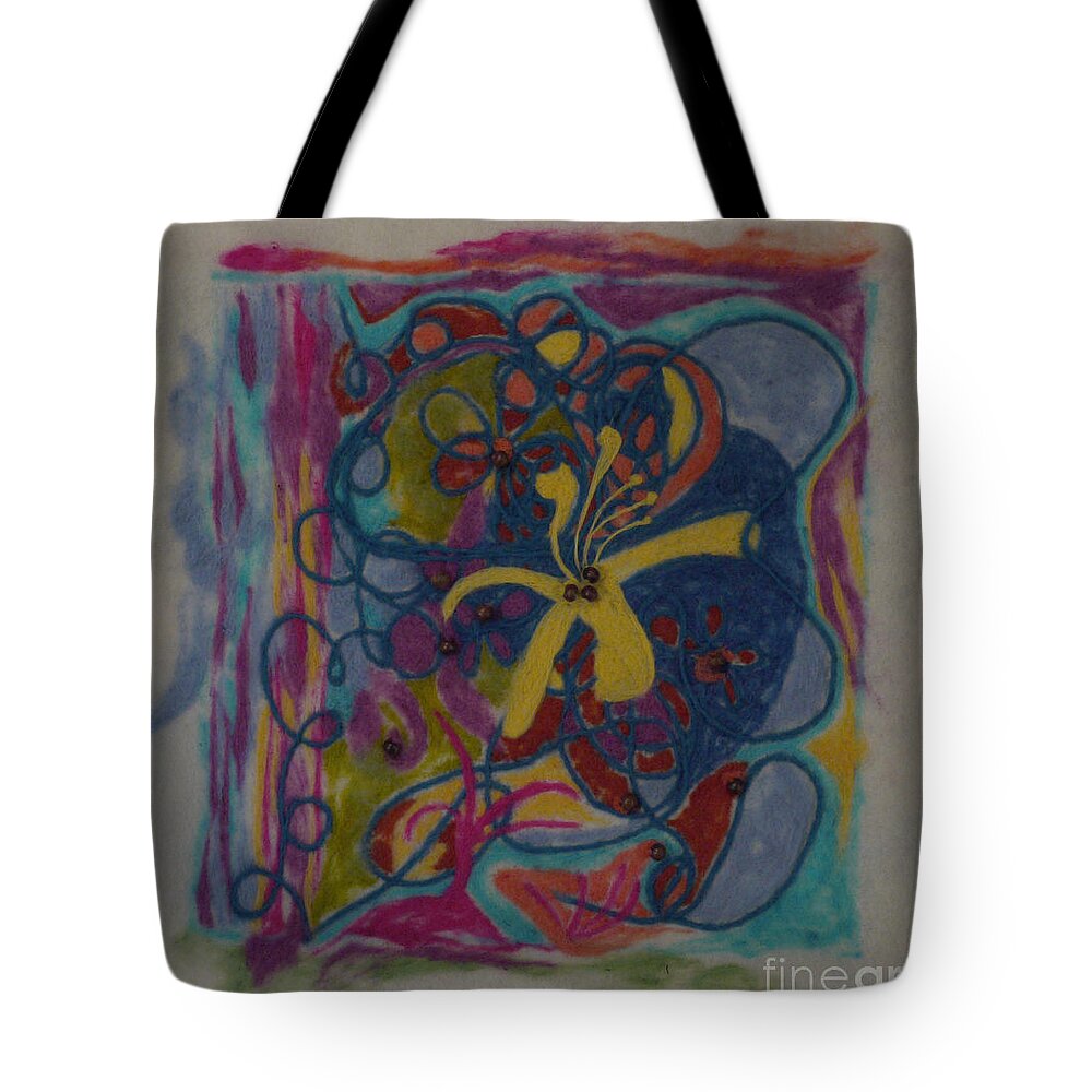 Colorful Tote Bag featuring the painting The Way of the World by Heather Hennick
