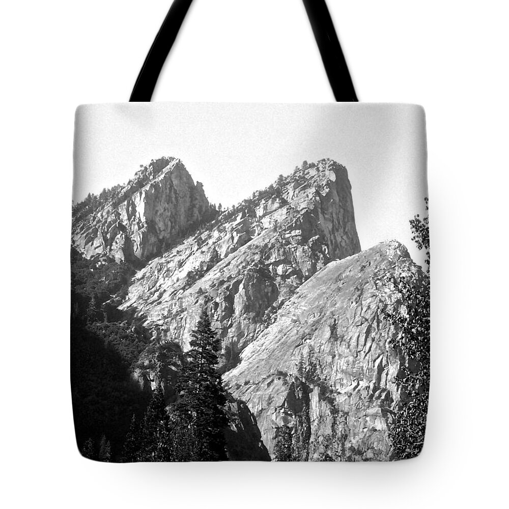 Yosemite Tote Bag featuring the photograph Three Brothers by Eric Tressler
