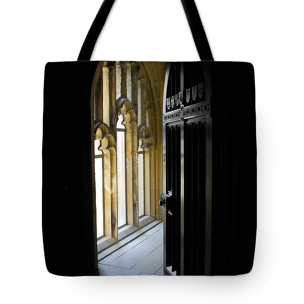 Doors Tote Bag featuring the photograph Thru the Chapel Door by Cindy Manero