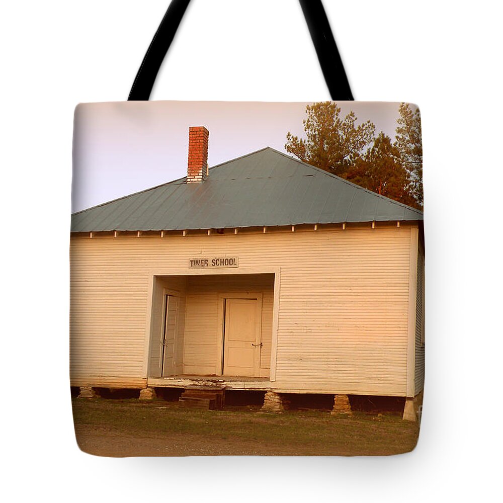 Architecture Tote Bag featuring the photograph Tiner One Room School House by Kathy White