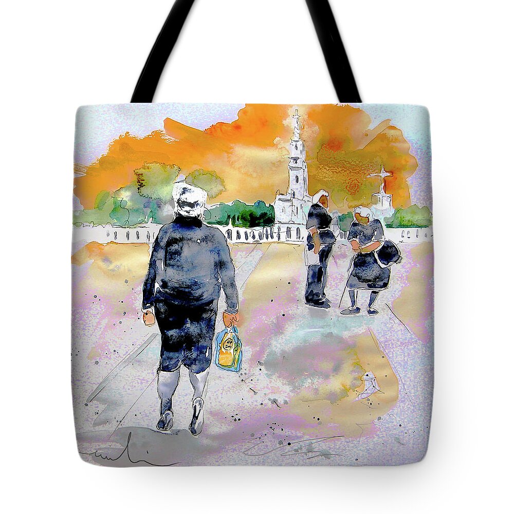 Portugal Tote Bag featuring the painting Together Old in Portugal 03 by Miki De Goodaboom