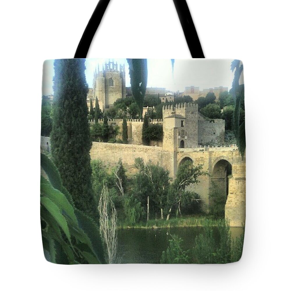 Toledo Tote Bag featuring the photograph Toledo. Puente de San Martin. by Javier Moreno 