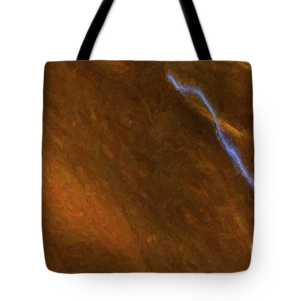 Abstract Tote Bag featuring the digital art Tongues of Fire by Diane Macdonald