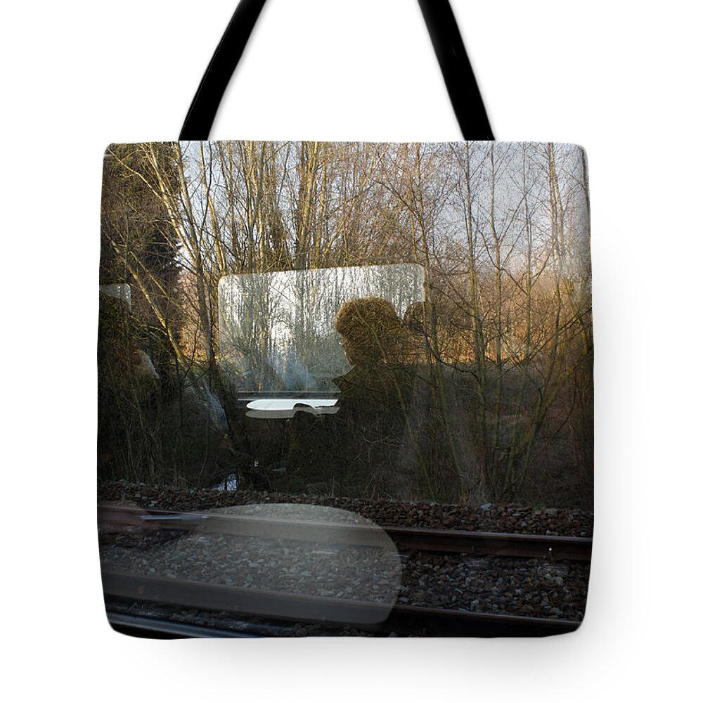 Train Tote Bag featuring the photograph Travel the Reflection by Donato Iannuzzi