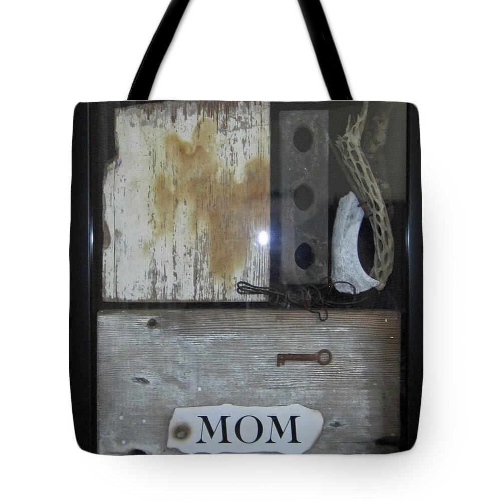 Sculpture Tote Bag featuring the sculpture Tribute to Mom by Snake Jagger