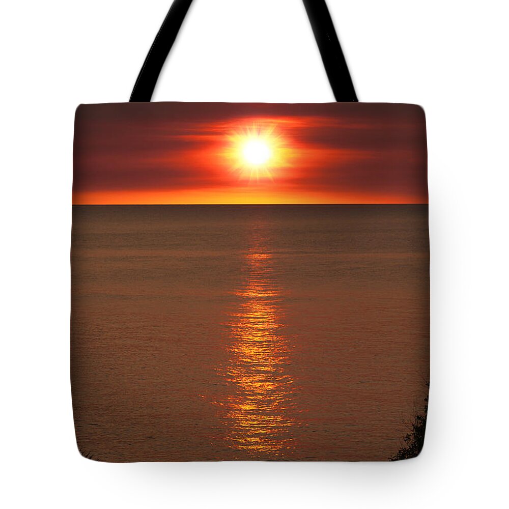 Tropical Tote Bag featuring the photograph Tropical Sunset V2 by Douglas Barnard