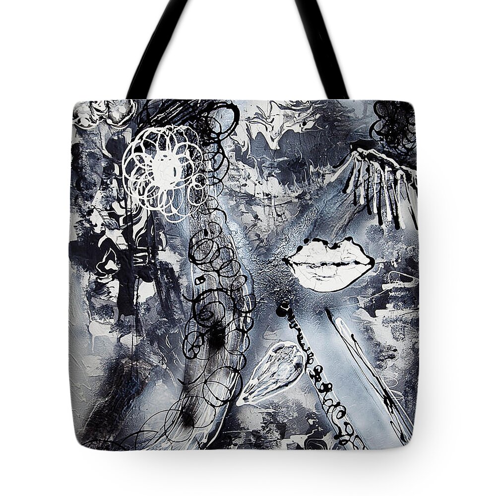 Art Keywords Tote Bag featuring the mixed media True Power by Artista Elisabet