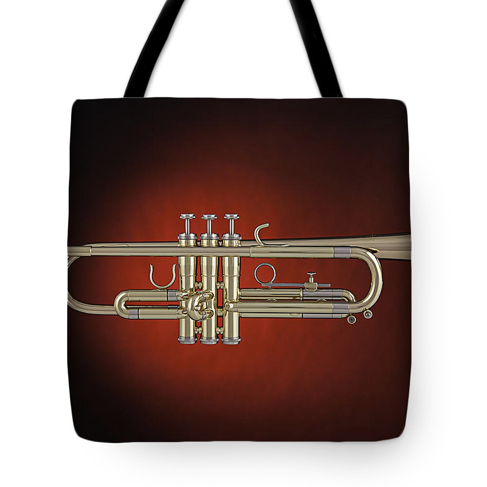 Fine Art Tote Bag featuring the photograph Trumpet Red Spotlight by M K Miller