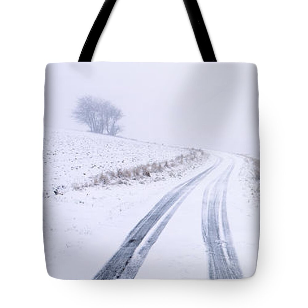Panorama Tote Bag featuring the photograph Two directions by Ulrich Kunst And Bettina Scheidulin