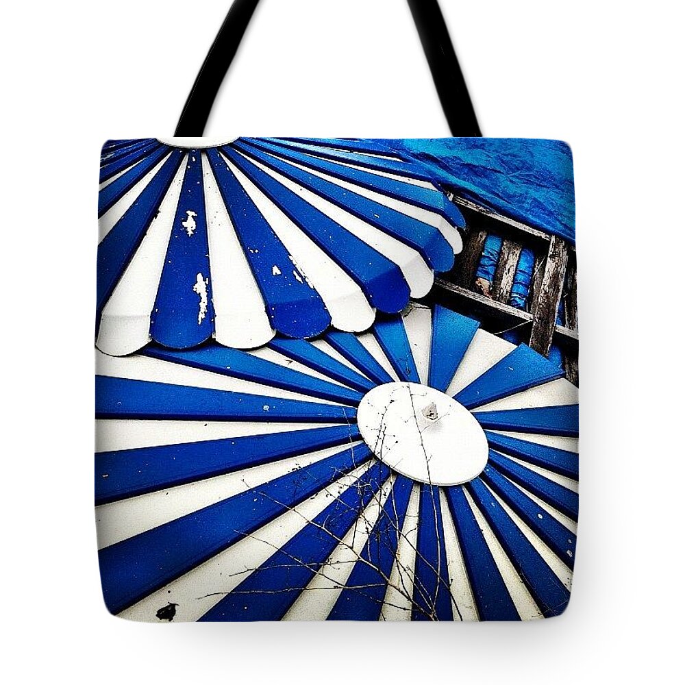 Umbrellas Tote Bag featuring the photograph Umbrellas by Julie Gebhardt
