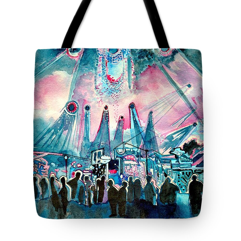 Music Tote Bag featuring the painting Ums Inverted Special by Patricia Arroyo