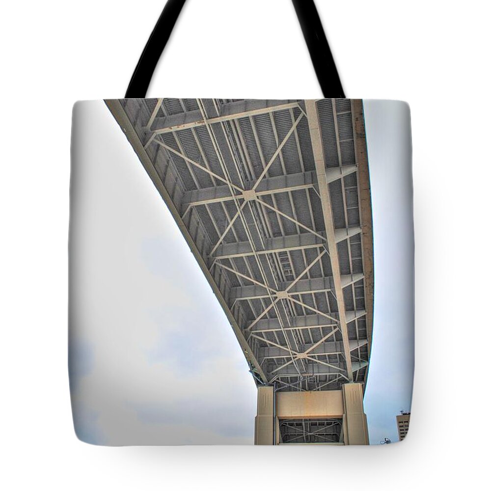  Tote Bag featuring the photograph Under The Skyway by Michael Frank Jr