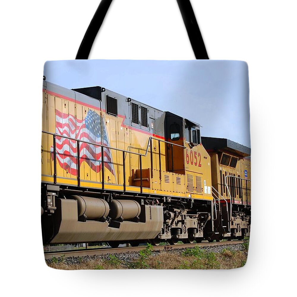 Train Tote Bag featuring the photograph Union Pacific Train by Anjanette Douglas