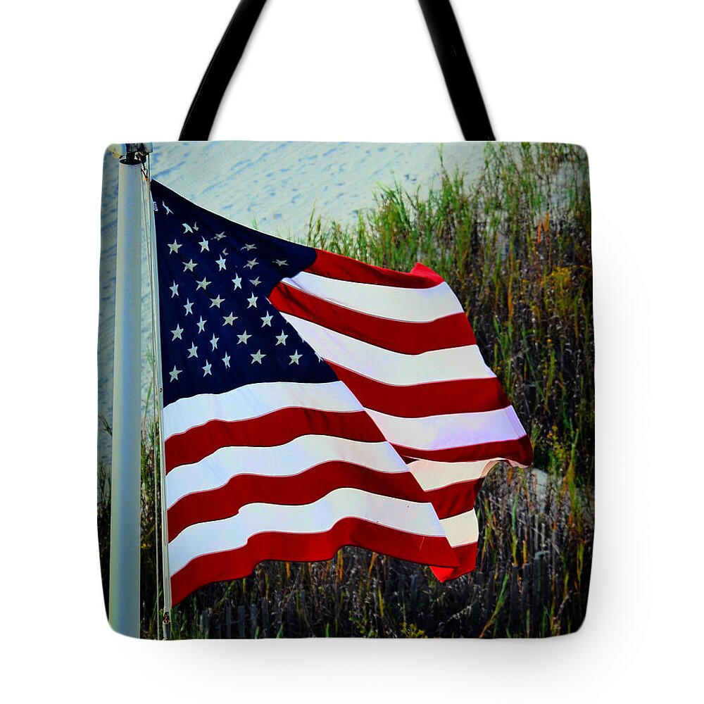 Flag Tote Bag featuring the photograph United States of America by Gerlinde Keating