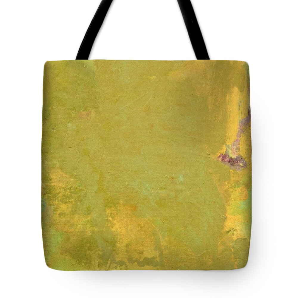 Abstract Tote Bag featuring the painting Untitled Abstract - beryl by Kathleen Grace