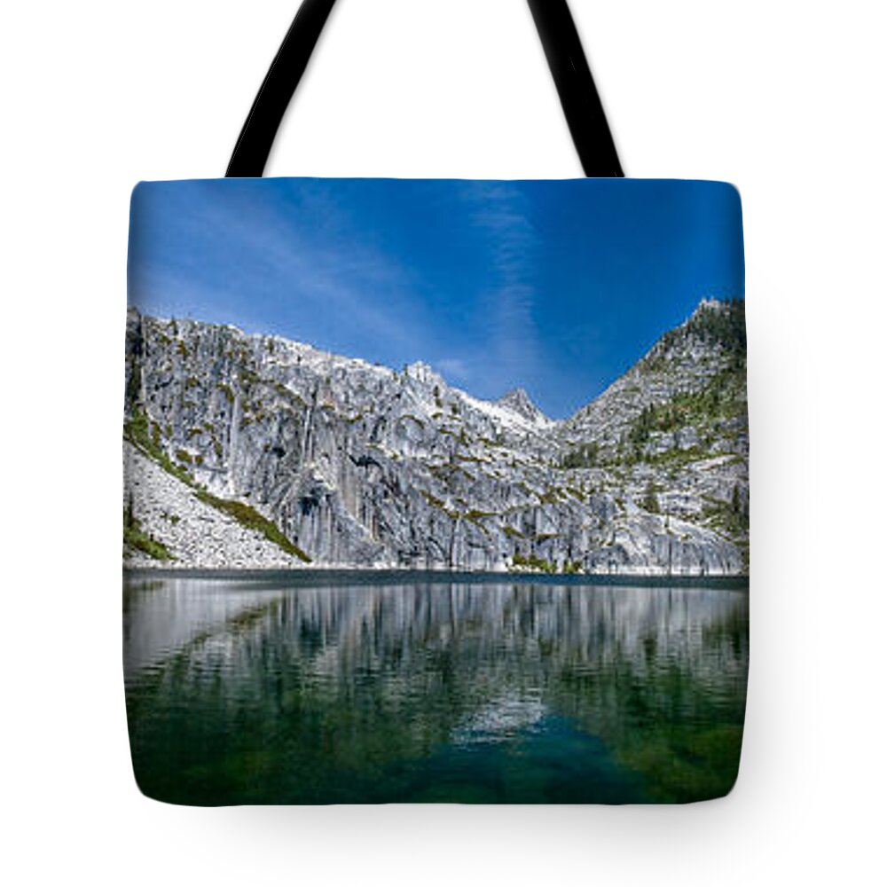 Klamath Mountains Tote Bag featuring the photograph Upper Canyon Creek Lake Panorama by Greg Nyquist