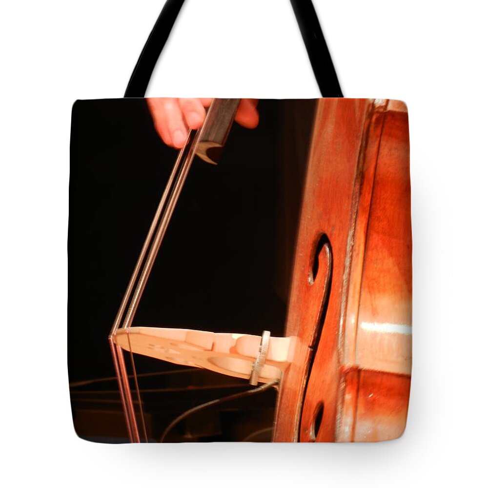 Bass Tote Bag featuring the photograph Upright Bass 1 by Anita Burgermeister