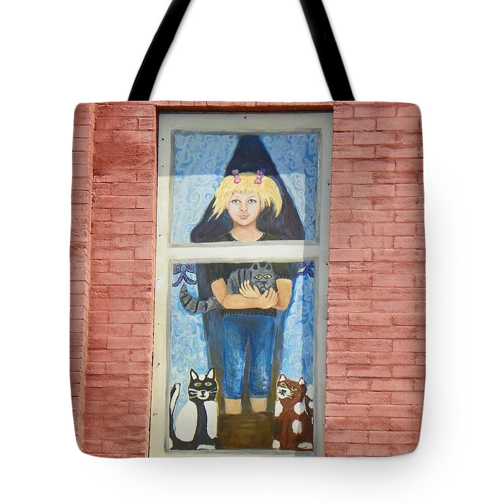 Abstract Tote Bag featuring the photograph Urban Window 2 by Lenore Senior