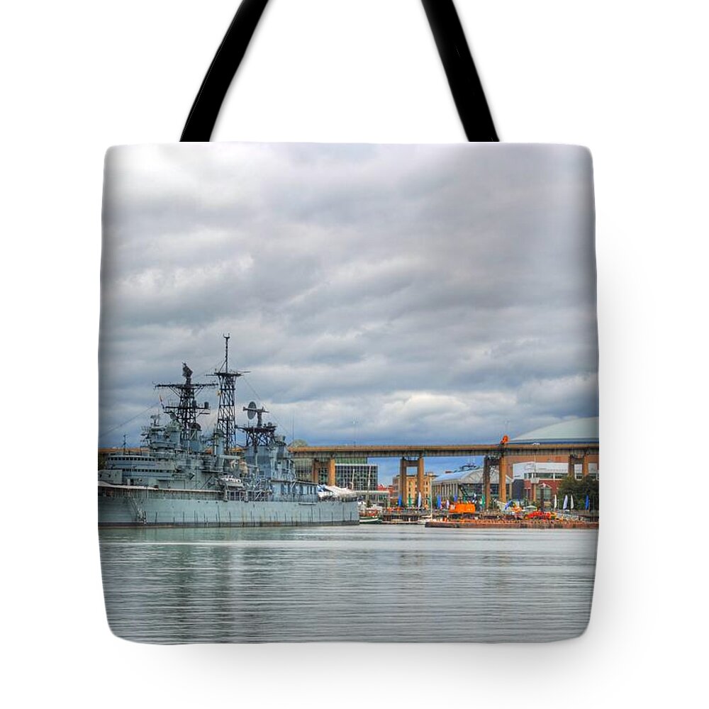  Tote Bag featuring the photograph USS Little Rock by Michael Frank Jr