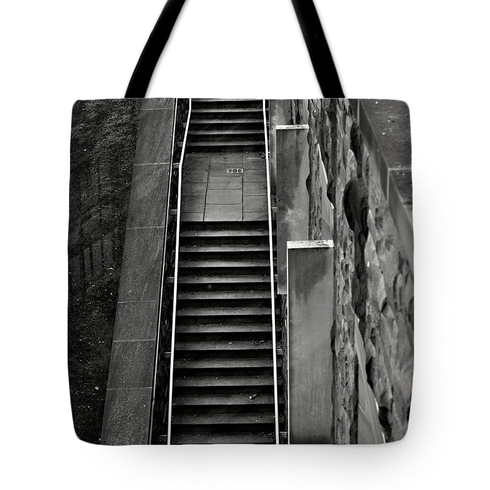 Stairs Tote Bag featuring the photograph Vertical by Marysue Ryan