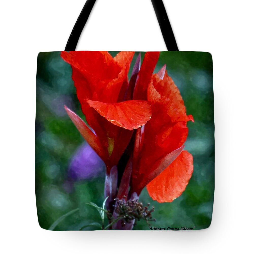 Vibrant Canna Bloom Tote Bag featuring the photograph Vibrant Canna Bloom - 2 by Patrick Witz