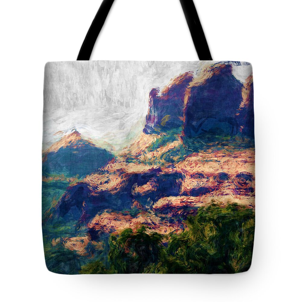 Sedona Tote Bag featuring the photograph View from Schnebly Hill by Julie Lueders 