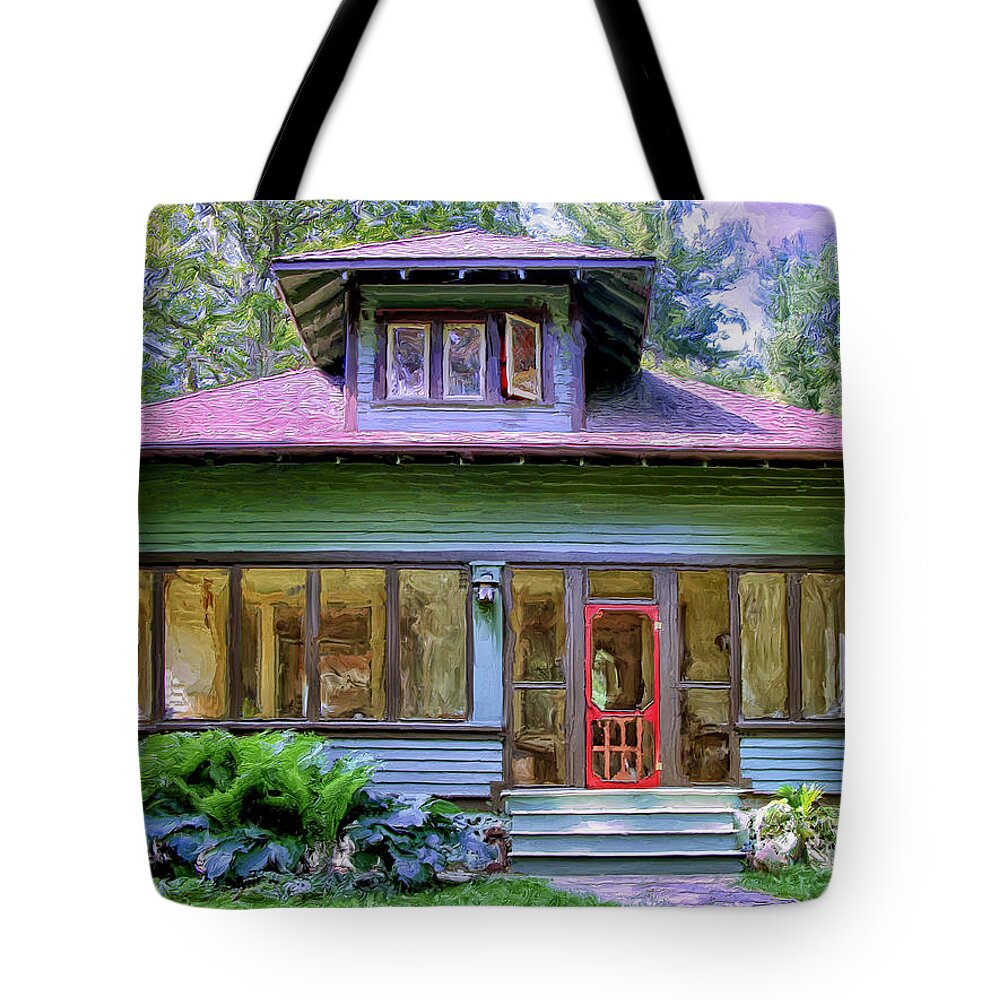 Vintage Tote Bag featuring the painting Vintage Craftsman by Dominic Piperata